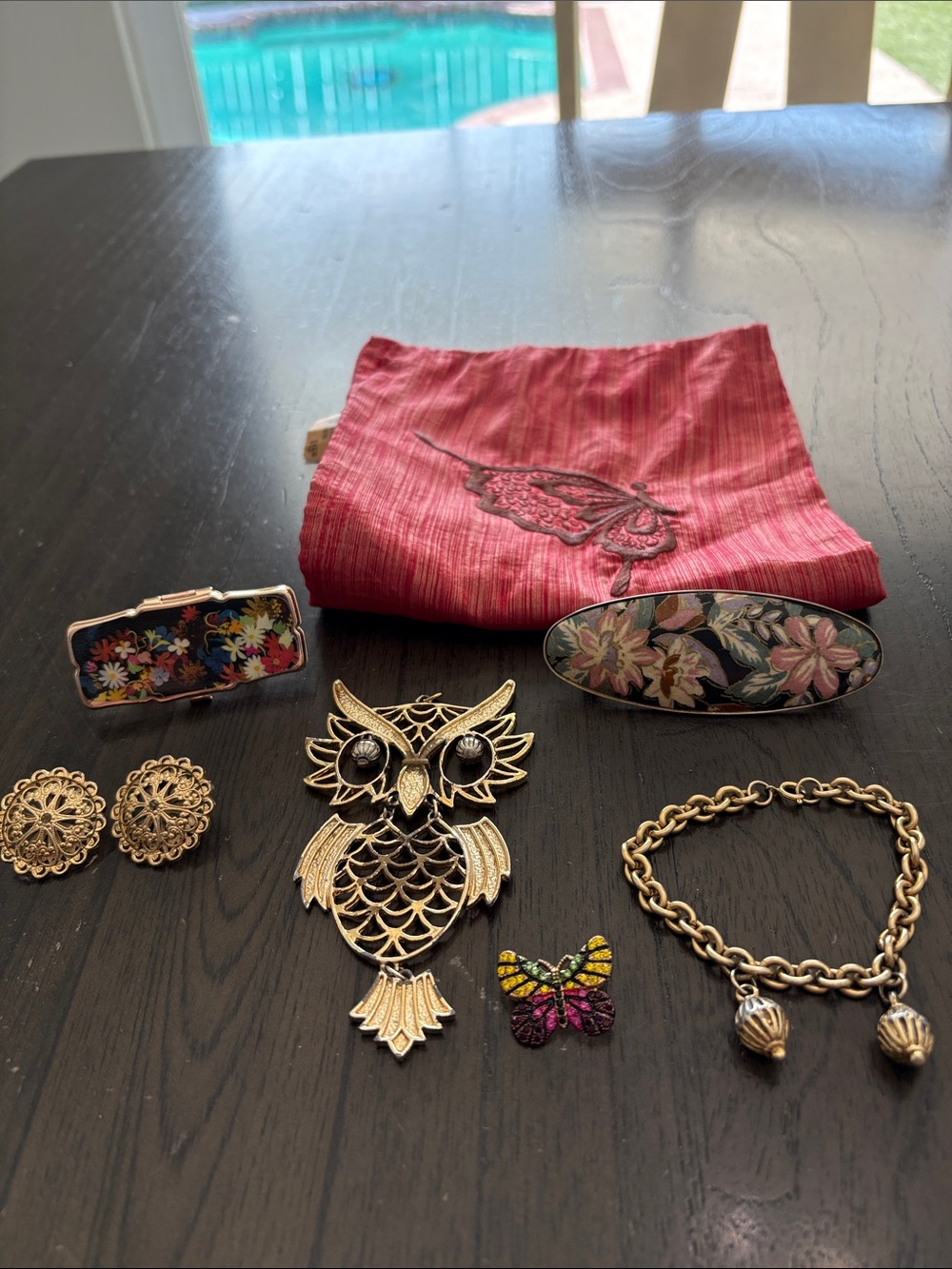 Vintage Owl Pendant Necklace, Brooch, Earrings, Hair buckle and more.